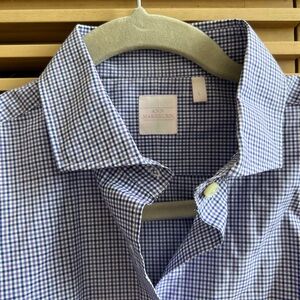 Ann Mashburn CLASSIC Tailored fitted Button Down — Purple Checks